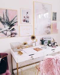 Pink Office Home Design Interiors Gold And Pink Interiors Room Inspiration Bedroom Decor Home Office Decor