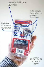 Then, take your power drill and drive the threaded anchor into the drywall just like you would with a normal screw. The Best Drywall Anchors Molly Bolt Sheetrock Wall Anchors The Art Of Doing Stuffthe Art Of Doing Stuff