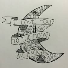 Images Of I Love You To The Moon And Back I Love You To The Moon And Back Calligraphy Calligratype Typography To The Moon And Back Tattoo Tattoos For Daughters Love Tattoos