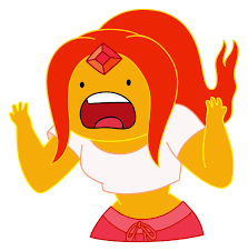 Adventure Time Screaming Flame Princess Sticker - Sticker Mania