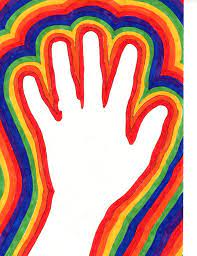 Double Roygbv Hand Trace Jennifer Hughes Tracing Art 5th Grade Art Art Room