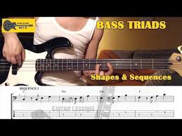 Bass Triad Arpeggios Lesson With Tab Shapes Major Minor