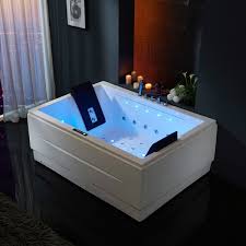 Usually, corner tubs are made of cast iron, fiberglass or acrylic. Luxury 71 Modern Luxury 2 Person Acrylic Corner Whirlpool Air Massage Bathtub Rectangular 3 Sided Apron Tub In White Chromatherapy Led 71 Modern Luxury 2 Person Acrylic Corner Whirlpool Air Massage Bathtub Rectangular 3 Sided