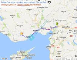 Bahce Osmaniye Kuskan Arasi Kac Km Saat