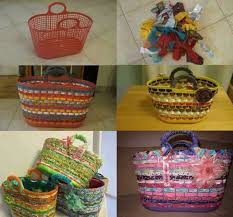 Decorate A Plastic Basket With Scrap Fabrics Homemade Gift Bags Fabric Scraps Sewing Tshirt