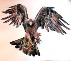 Realistic Bird Of Prey Tattoo Golden Eagle Tattoo Design Cool Realistic Drawing Of Flying Eagle Suits For Men Eagle Tattoo Oak Tree Tattoo Golden Eagle