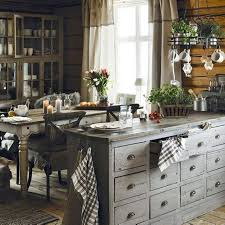 Dark Grey Shelves Log Home Kitchens Home Kitchens Unfitted Kitchen
