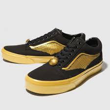 Black And Gold Vans Old Skool Vans Black Gold Hp Golden Snitch Old Skool Trainers Gold Vans Vans Gold Trainers