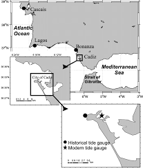 Location Of Cadiz And The Two Tide Gauge Sites Corresponding