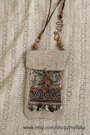Linen Amulet Necklace Medicine Neck Bag Phone Purse Necklace Wallet Travel Neck Wallet Mom Gift Jewelry Accessories Boho Purses Medicine Bag Necklace Medicine Bag