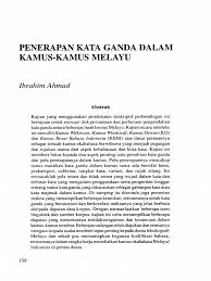 Aku punya pengalaman pertama merengkuh surga dunia. 2 Penerapan Kata Ganda Dalam Kamus Melayu 1 Pdf