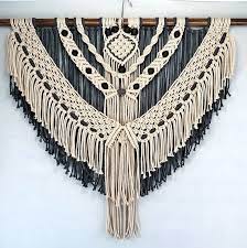 Macrame Wall Hanging For Your Home Decor Large Fiber Art Knotted Tapestry Beautiful Bedroom Art Rustic Farmhouse Decoration Valance Macrame Wall Hanging Macrame Wall Hanging Patterns Large Macrame Wall Hanging