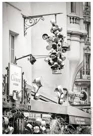 paris cafes, black and white photograph