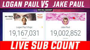 Take 20% off the social blade business api until the end of the month with code springsale Logan Paul Vs Jake Paul Live Sub Count Who Will Succeed Youtube