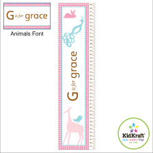 Girls Growth Chart Animal Theme Personalized