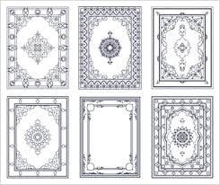 Black And White Persian Rug Pattern Vector Booria Carpet Designer Library Carpet Design Islamic Patterns Patterned Carpet