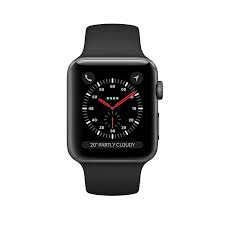 Apple Watch Series 3 42mm Smartwatch Gps Cellular Space Gray Aluminum Case Black Sport Band Refurbished Apple Watch Buy Apple Watch Smart Watch Apple