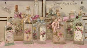 Pin By Christie Repasy Designs On Clever Ideas Bottles Decoration Decoupage Glass Shabby Chic Crafts