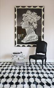 Black Amd White Rug Geometric Handmade Tufted Black White Area Rug Black White Rug Hand Tufted Rugs White Shag Rug
