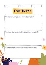 free printable exit ticket templates you can customize canva