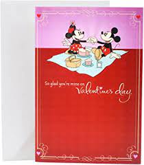 Father's day cards by recipient. Amazon Com Hallmark Disney Valentine S Day Card For Significant Other Mickey Mouse And Minnie Mouse Office Products