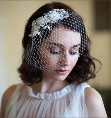 Ivory Birdcage Veil With Lace Vintage Wedding Veil Bridal Etsy Short Wedding Hair Lace Headpiece Wedding Veil Vintage