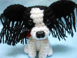 Black And White Papillon Shih Tzu Mix Little Papillon Crochet Dog Amigurumi In Black And White Canine Stuffed Dog Stuffed Animal With Images Papillon Dog Crochet Dog Dog Stuffed Animal