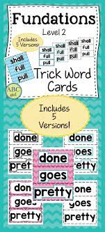 2nd Grade Fundations Level 2 Aligned Trick Word Cards Wilsonreadingsystem Fundations Wilsonreading Phonics Trick Words Word Cards Fundations