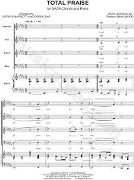 Richard Smallwood Total Praise Arr Patrick Barrett Doreen Rao Satb Choir Piano Choral Sheet Music In Db Major Transposable Download Print Sku Mn0128219 6509 fraz v 280 tematikah. usd