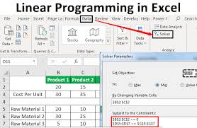 Linear Programming In Excel Guide To Linear Programming