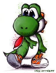 Yoshi En Converses Dessin De Mario Dessin Promarker Dessin Crayon De Couleur