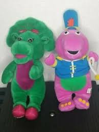 • collect them both (sold separately) so kids can have hours of fun playing and cuddling with their favorite barney friends. Barney Baby Bop Dinosaur Plush Vintage Lyons 7 Bean Bag Sewn Eyes Tv Movie Character Toys Toys Hobbies