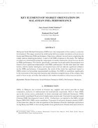 Maybe you would like to learn more about one of these? Pdf Key Elements Of Market Orientation On Malaysian Smes Performance