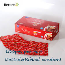 Lubricated ribbed and dotted condoms for effortless passion