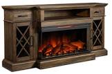Hamilton 70 inch Fireplace TV Stand - Brown Leons