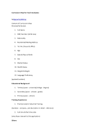 Our sample student curriculum vitae template could be ideal for students who wish to properly present their credentials in a form of a cv. Curriculum Vitae For Fresh Graduates