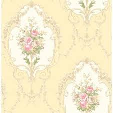 Liana Cameo Wallpapper Wayfair Vintage Flowers Wallpaper Botanical Wallpaper Brewster Wallpaper