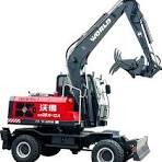 7 Ton Tire Type Wheel Excavator with Dozer - Wheel Excavator ...