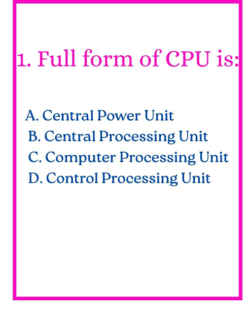 CPU full form