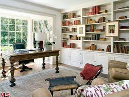 Celeb Home Of Harrison Ford Calista Flockhart Brentwood Los Angeles Ca Home Rich Home Bookshelves Built In