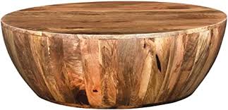 Beautifully crafted from cross sectioned mango wood, this modern rounded coffee table brings the natural comfort and peace of the forest to your home. The Urban Port Mango Wood Tup Upt 32180 Coffee Table In Round Shape With Distressed Finish Amazon De Kuche Haushalt