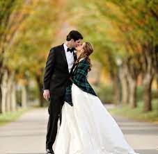 Flannel Over Wedding Dress Tartan Wedding Plaid Wedding Scottish Wedding