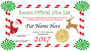 If the kids are being good then i like to give them positive reinforcement with a nice note. Official Nice List Certificate From Santa By Carrie Nyland Tpt