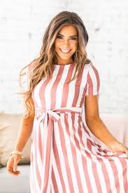 Dayten Striped Midi S Xl In 2020 Clothes For Women Modest Outfits Dresses To Wear To A Wedding