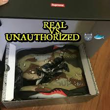 I only pick up the costumes. How To Tell If Your Camo Supreme Air Jordan 5s Are Real Or Fake Sole Collector