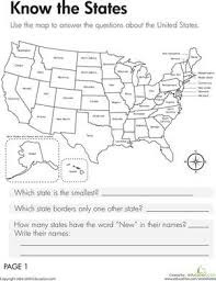 Geography Know The States Worksheet Education Com Social Studies Worksheets Geography Worksheets Third Grade Social Studies