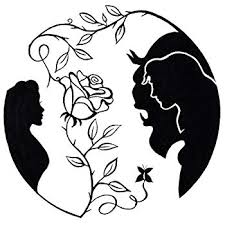 Silhouette La Belle Et La Bete Recherche Google Pochoir Silhouette La Bete Silhouette