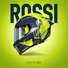 Valentino Rossi 2019 Helm Pembalap
