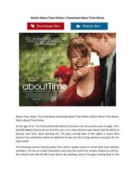 It's a movie classic and for good reason. Calameo At Watch About Time Online Free Movie Download