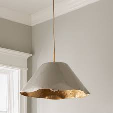 Ruffled Edge Hammered Metal Pendant Oversized Pendant Light Pendant Light Shades Large Pendant Lighting